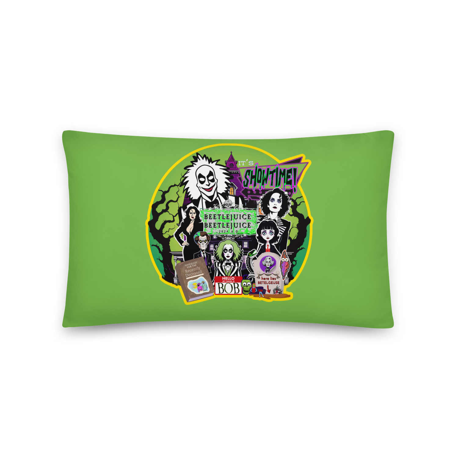 Throw Pillow (with filling) - It&#39;s Showtime: Beetlejuice, Beetlejuice!