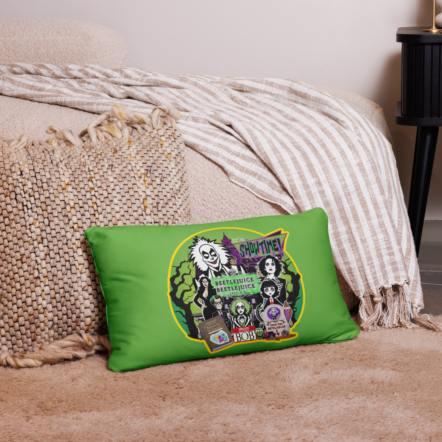 Throw Pillow (case only) - It&#39;s Showtime: Beetlejuice, Beetlejuice!