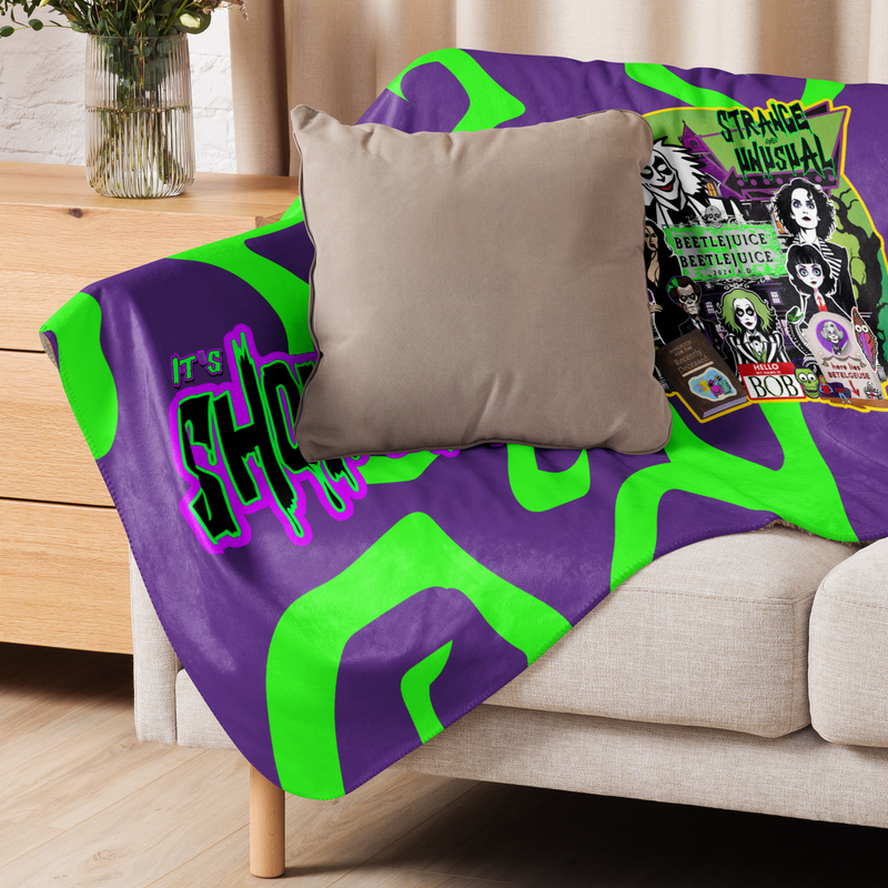 Sherpa Throw Blanket - It&#39;s Showtime: Beetlejuice, Beetlejuice!