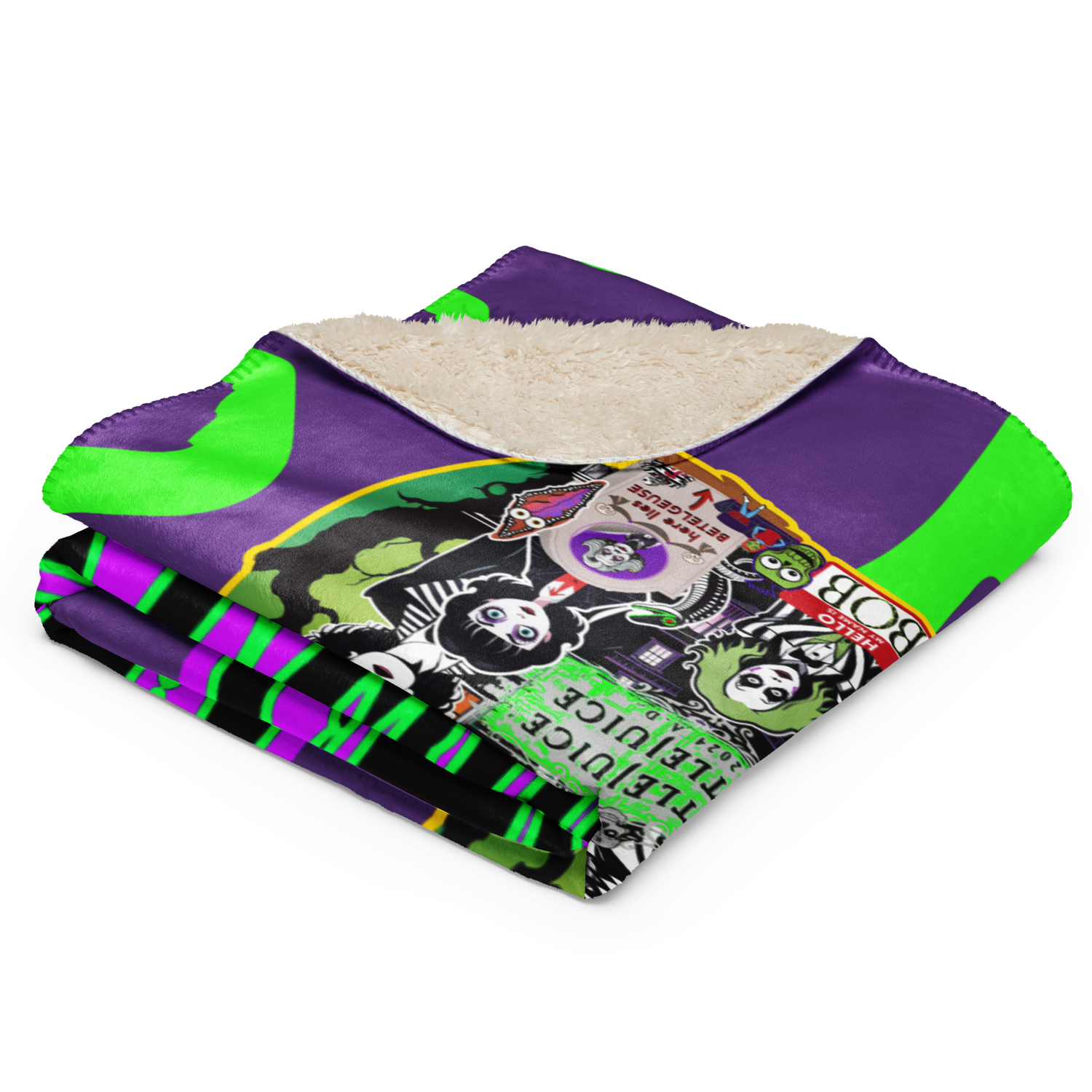 Sherpa Throw Blanket - It&#39;s Showtime: Beetlejuice, Beetlejuice!