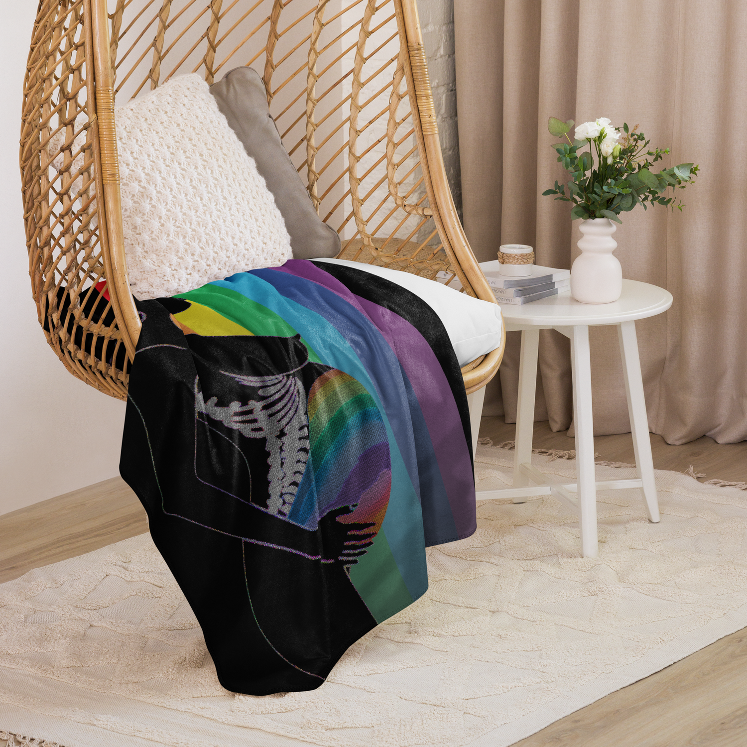 Sherpa Throw Blanket - Motherhood - Rainbow Baby