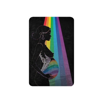 Sherpa Throw Blanket - Strength &amp; Love In Motherhood - Rainbow Baby