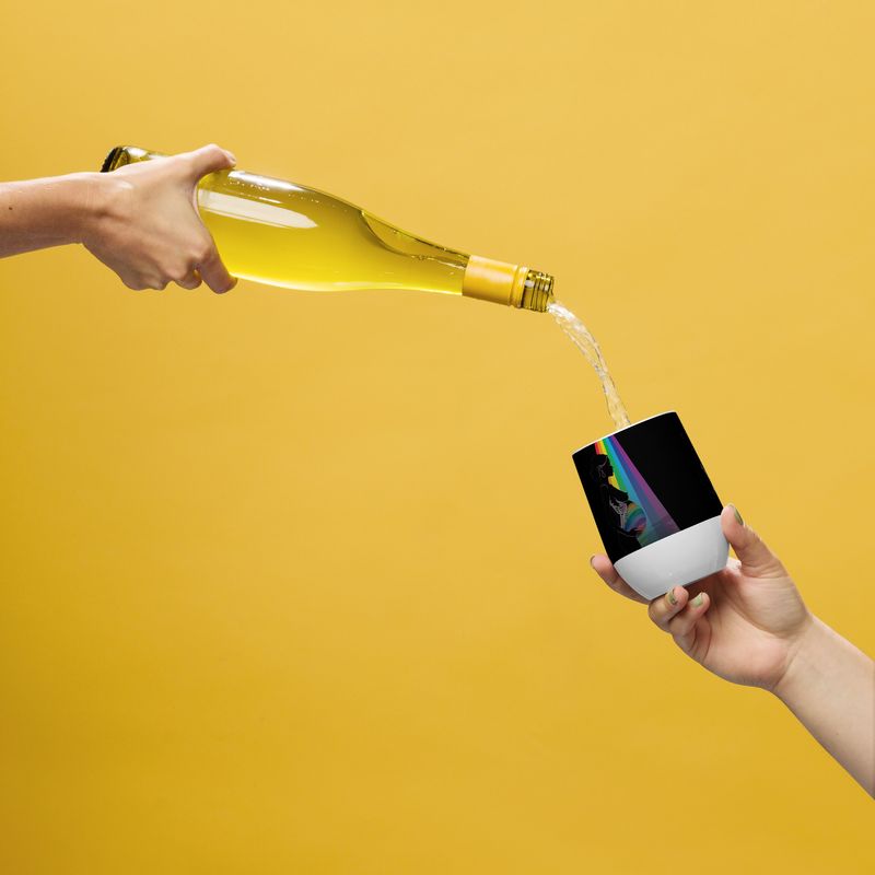 Wine tumbler - Motherhood - Rainbow Baby