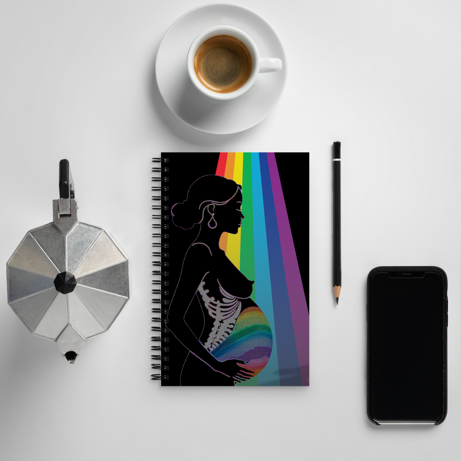 Spiral notebook - Motherhood - Rainbow Baby