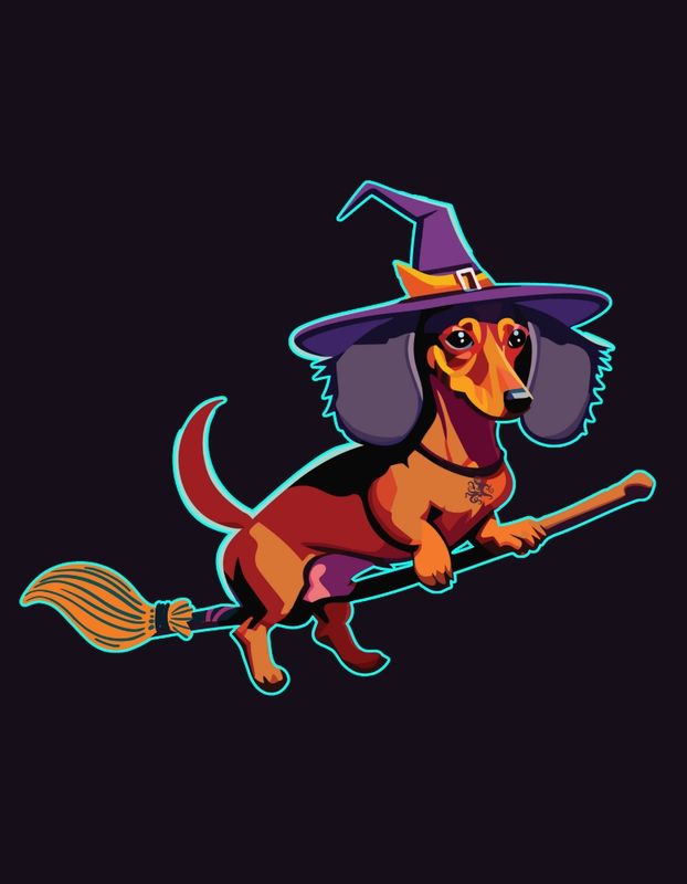 Throw Blanket - Dachshund Halloweenie - Midnight
