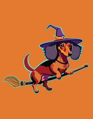 Throw Blanket - Dachshund Halloweenie Icon - Pumpkin Spice