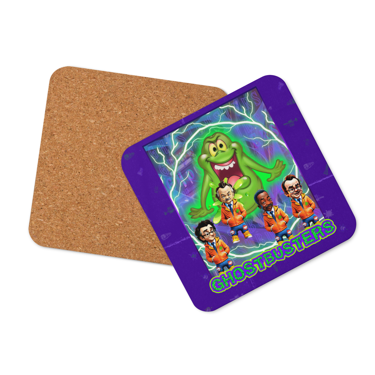 Cork-back coaster - Ghostbusters - Cross the Streams Slimer