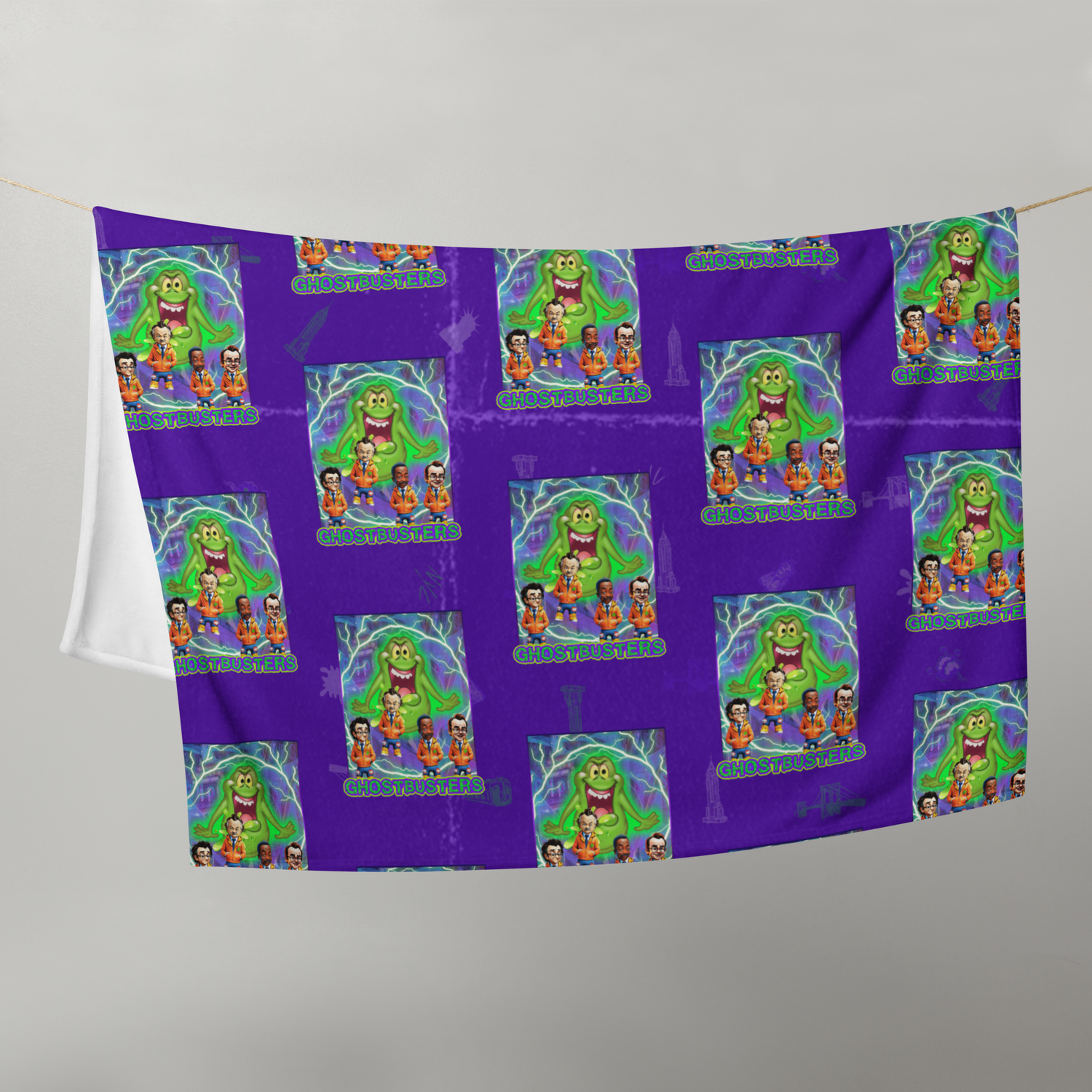 Throw Blanket - Ghostbusters - Cross the Streams Slimer