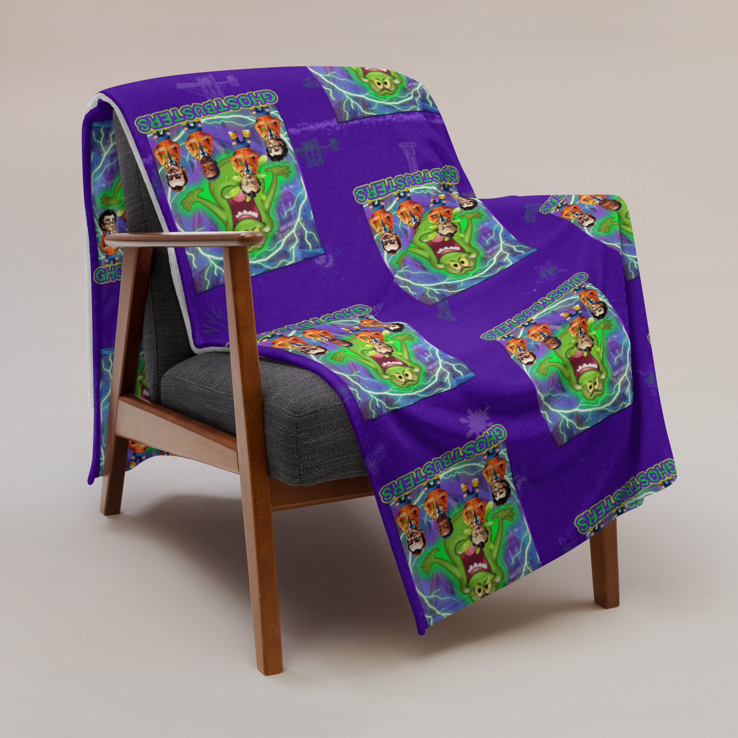 Throw Blanket - Ghostbusters - Cross the Streams Slimer