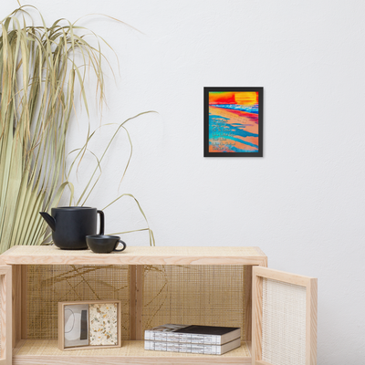 Framed Wall Art - Those Footprints In The Sand (Overlaid-Prose)