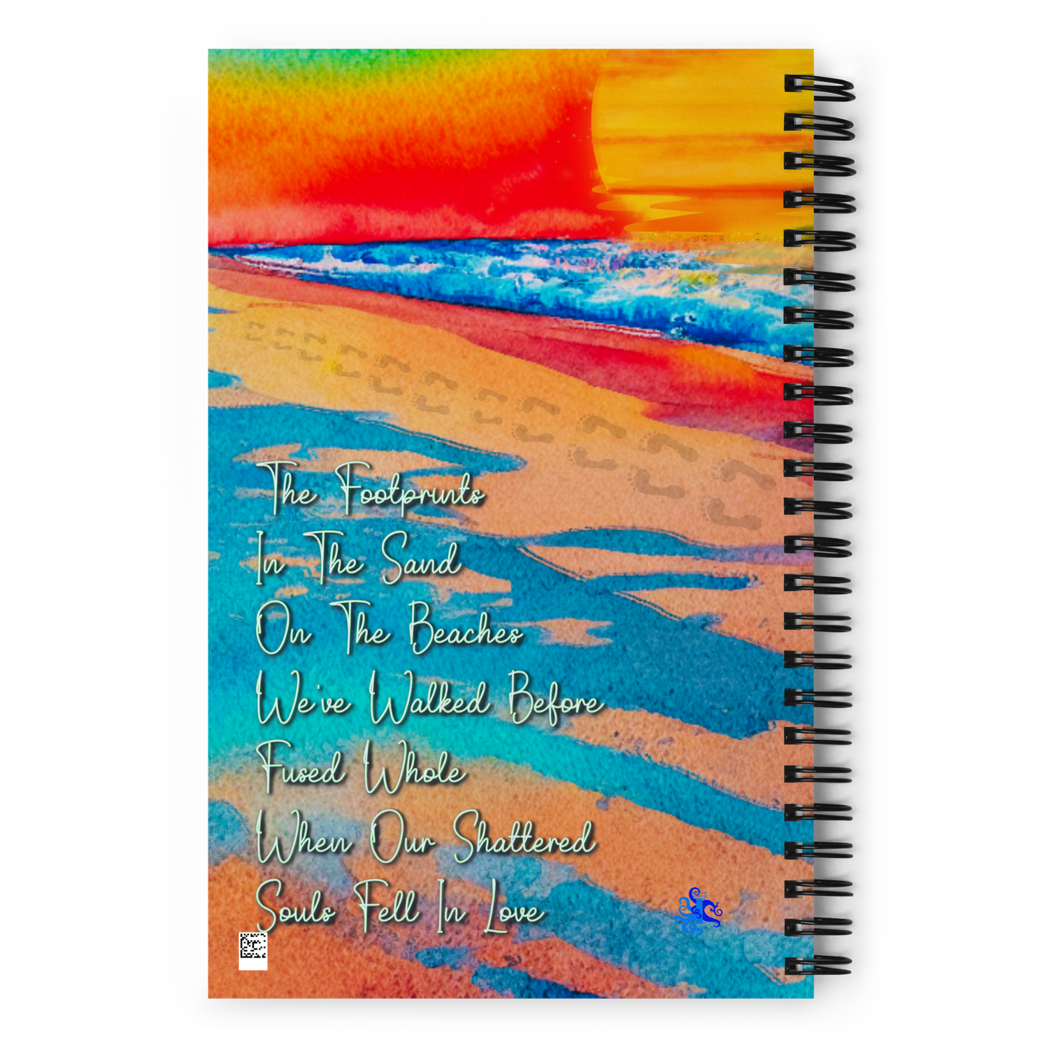 Spiral notebook - Those Footprints In The Sand (Prose-Overlay)