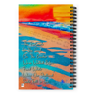 Spiral notebook - Those Footprints In The Sand (Prose-Overlay)