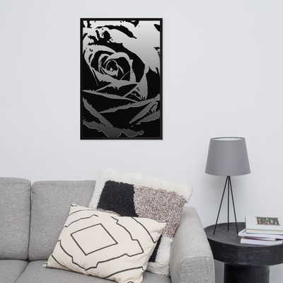 Framed Wall Art - Metallica Rose