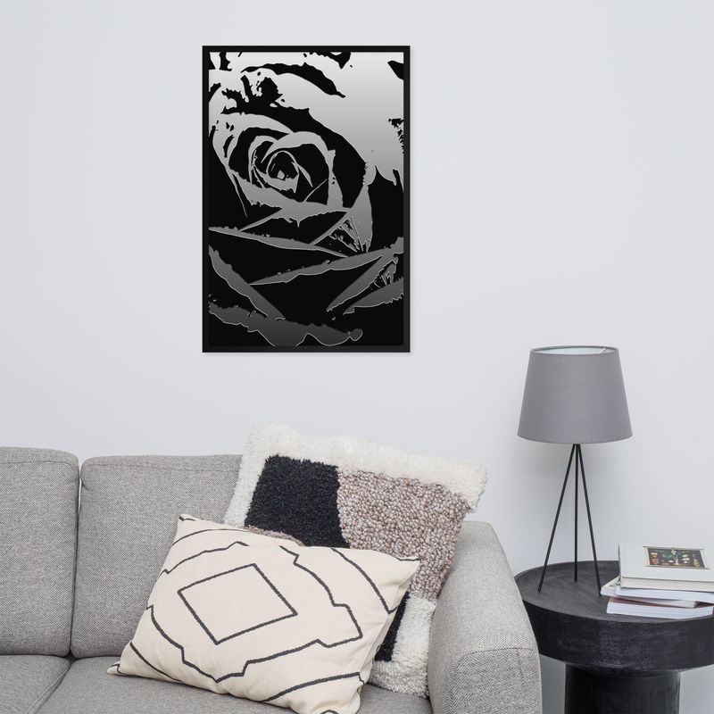 Framed Wall Art - Metallica Rose