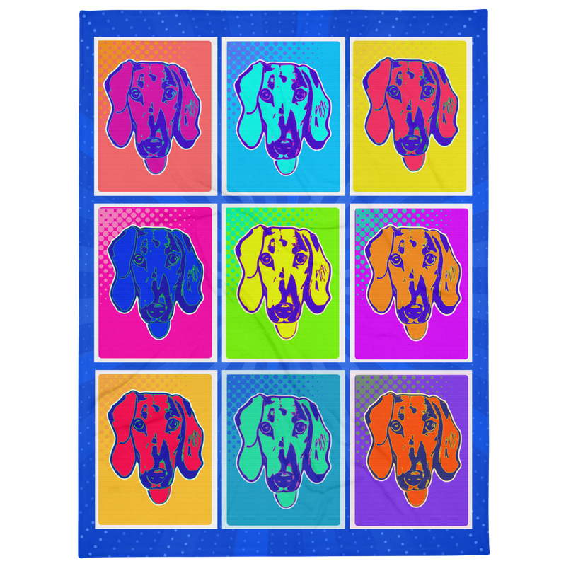 Throw Blanket - Dachshund Retro Pop Art