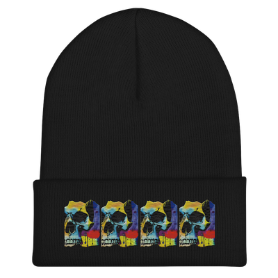 Cuffed Beanie - Mean Muggin' Skull