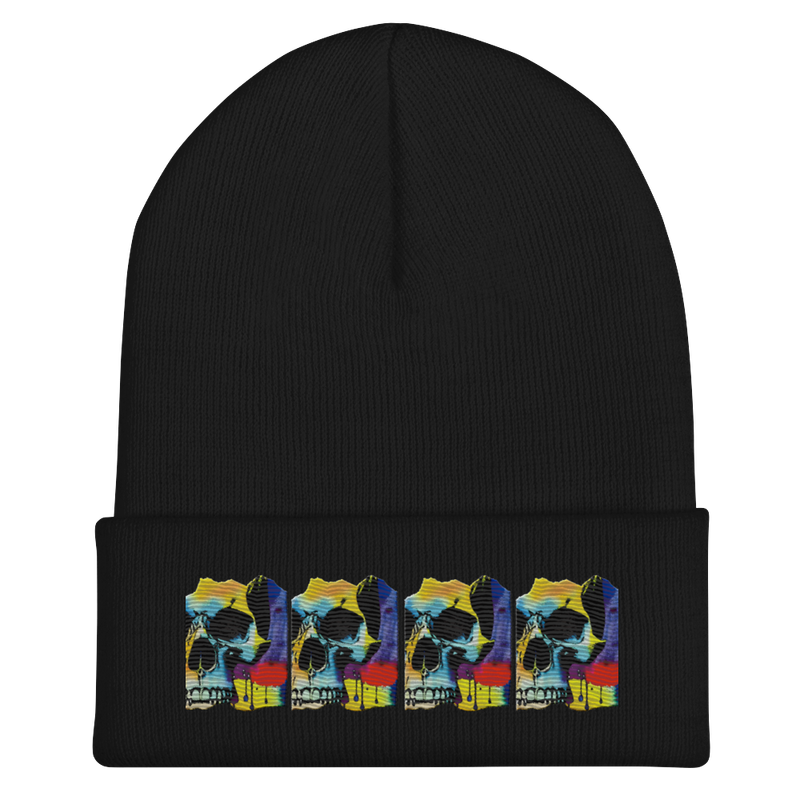 Cuffed Beanie - Mean Muggin' Skull