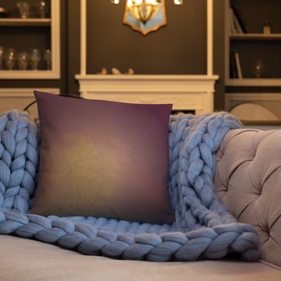 Throw Pillow (with filling) - Peachy Keen Peonies