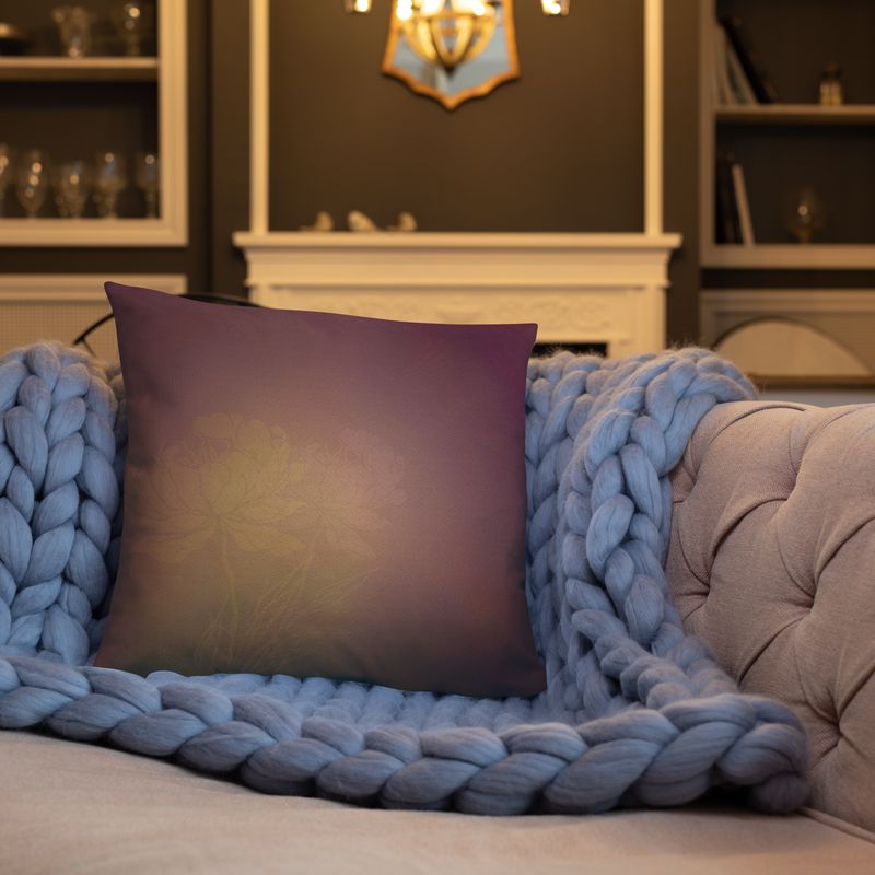 Throw Pillow (with filling) - Peachy Keen Peonies