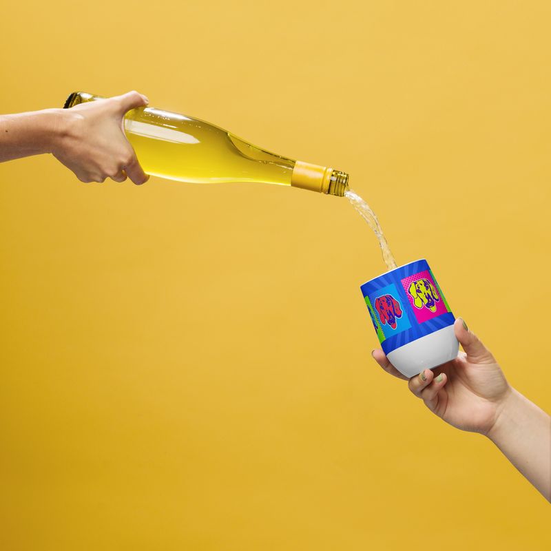 Wine tumbler - Dachshund Retro Pop Art
