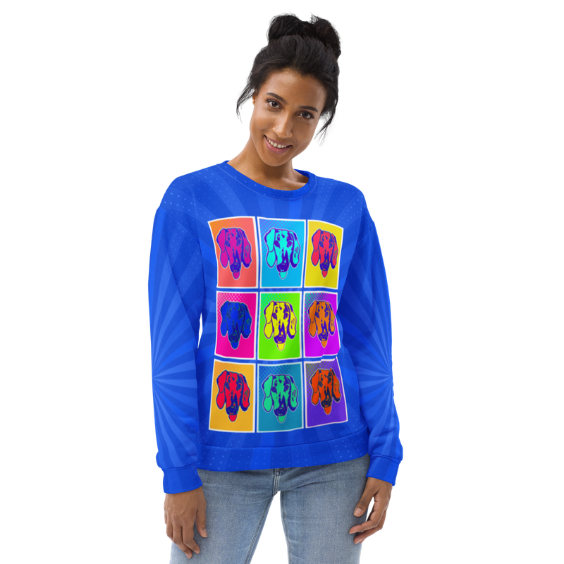 Unisex Sweatshirt - Dachshund Retro Pop Art