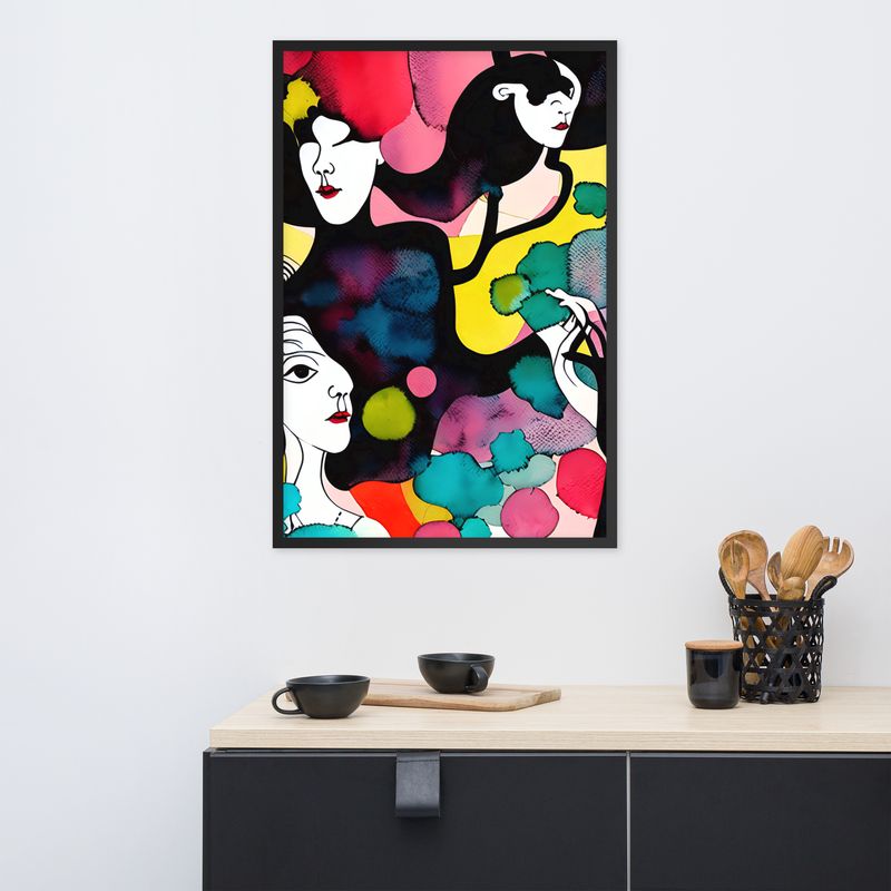 Framed Wall Art - Facial Sew