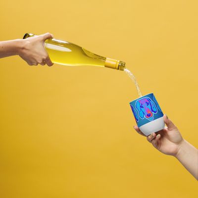 Wine tumbler - Dachshund Licks &amp; Kisses