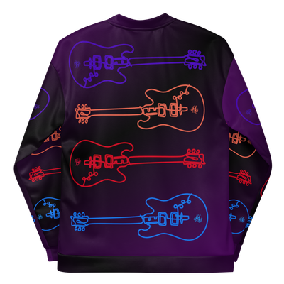 Unisex Bomber Jacket - Studio Guitar - Purple Rain