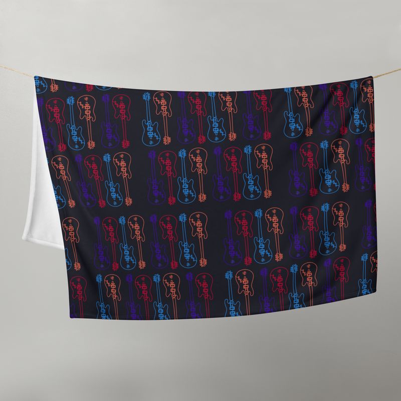 Throw Blanket - Studio Guitar - Multi-Color