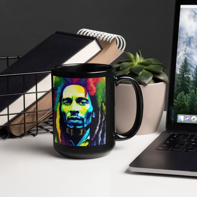 Mug - Bob Marley Tribute Roots, Rock, Reggae Rainbows