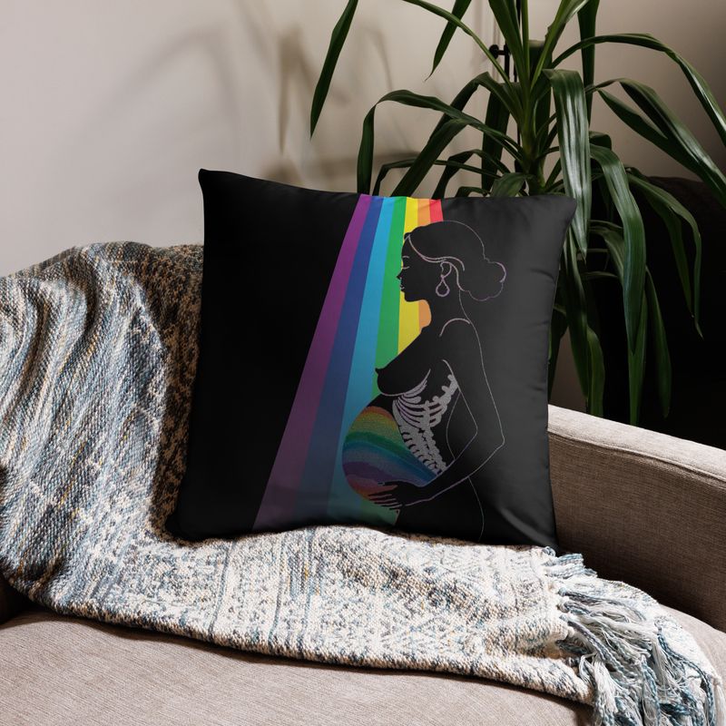 Throw Pillow (with filling) - Motherhood - Rainbow Baby
