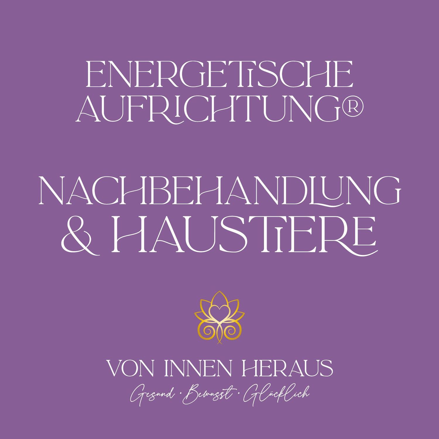 Energetische Aufrichtung® NACHBEHANDLUNG & HAUSTIERE