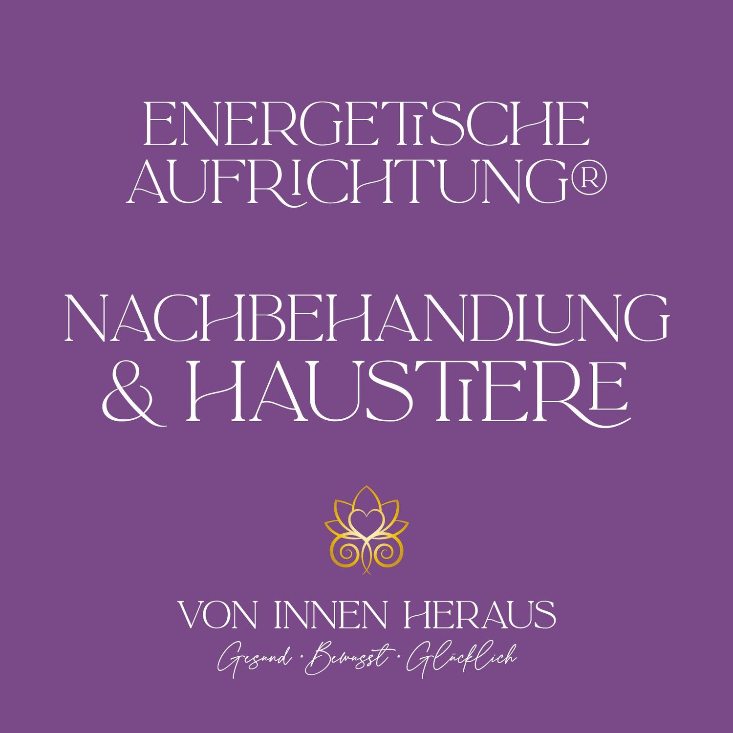 Energetische Aufrichtung® NACHBEHANDLUNG & HAUSTIERE Energetische Aufrichtung® NACHBEHANDLUNG & HAUSTIERE