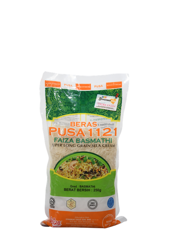 PRE ORDER (14 WORKING DAYS) - Pusa 1121 Faiza Basmathi 250gm (Without Box / Tanpa Kotak) PRE ORDER (14 WORKING DAYS) - Pusa 1121 Faiza Basmathi 250gm (Without Box / Tanpa Kotak)