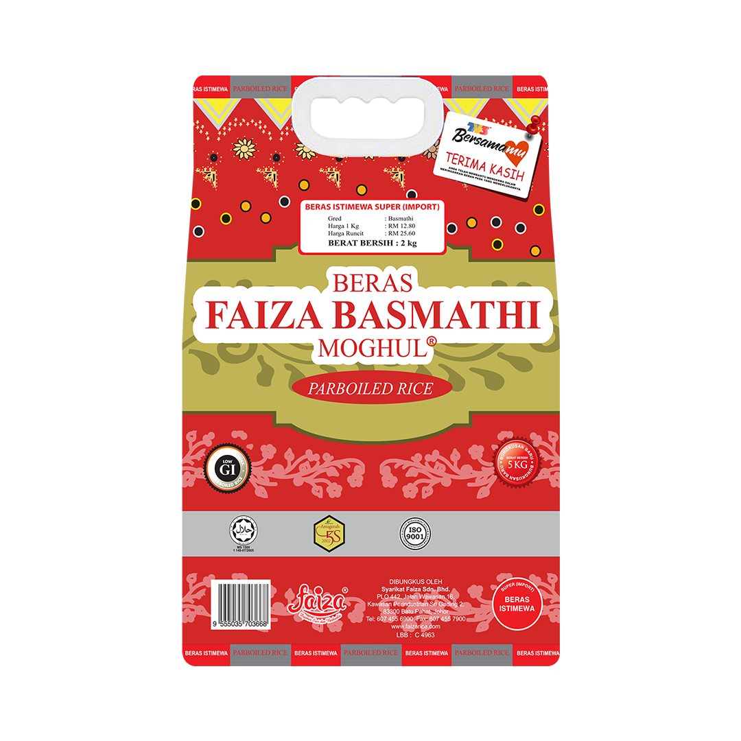 Beras Moghul Parboiled Basmathi 5kg Beras Moghul Parboiled Basmathi 5kg