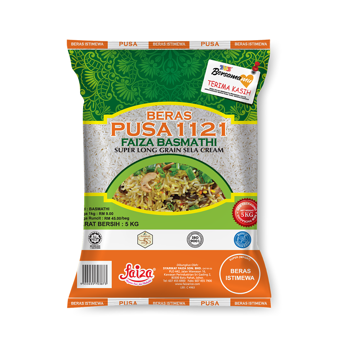 Beras Pusa 1121 Faiza Basmathi 5kg Beras Pusa 1121 Faiza Basmathi 5kg