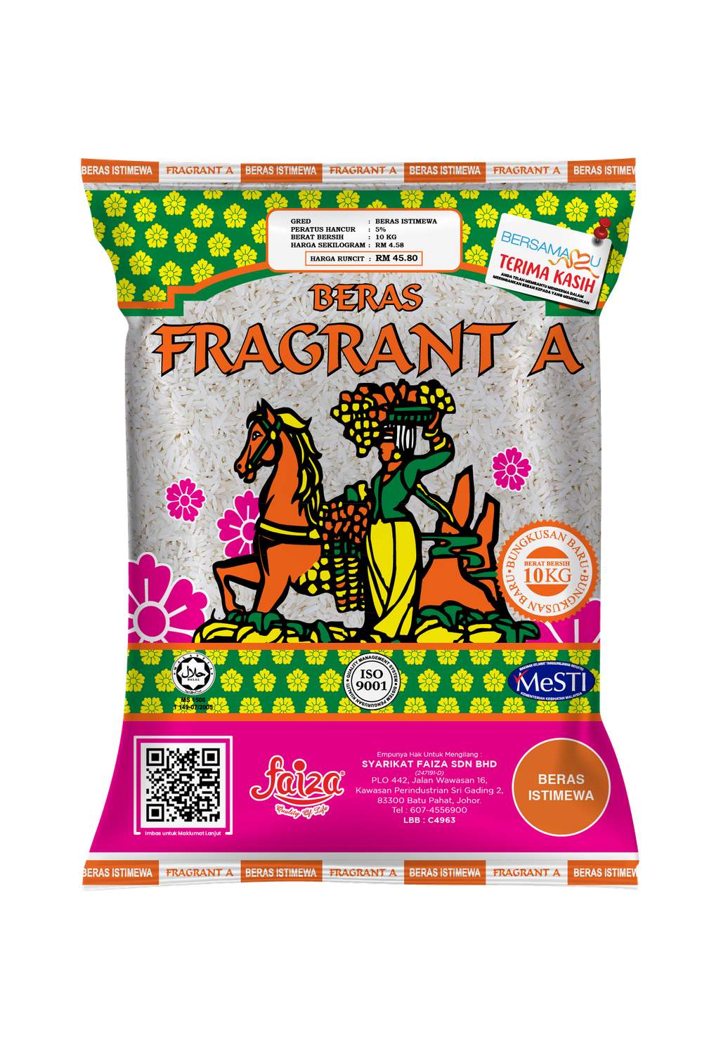 Beras Fragrant Rice A 10kg Beras Fragrant Rice A 10kg
