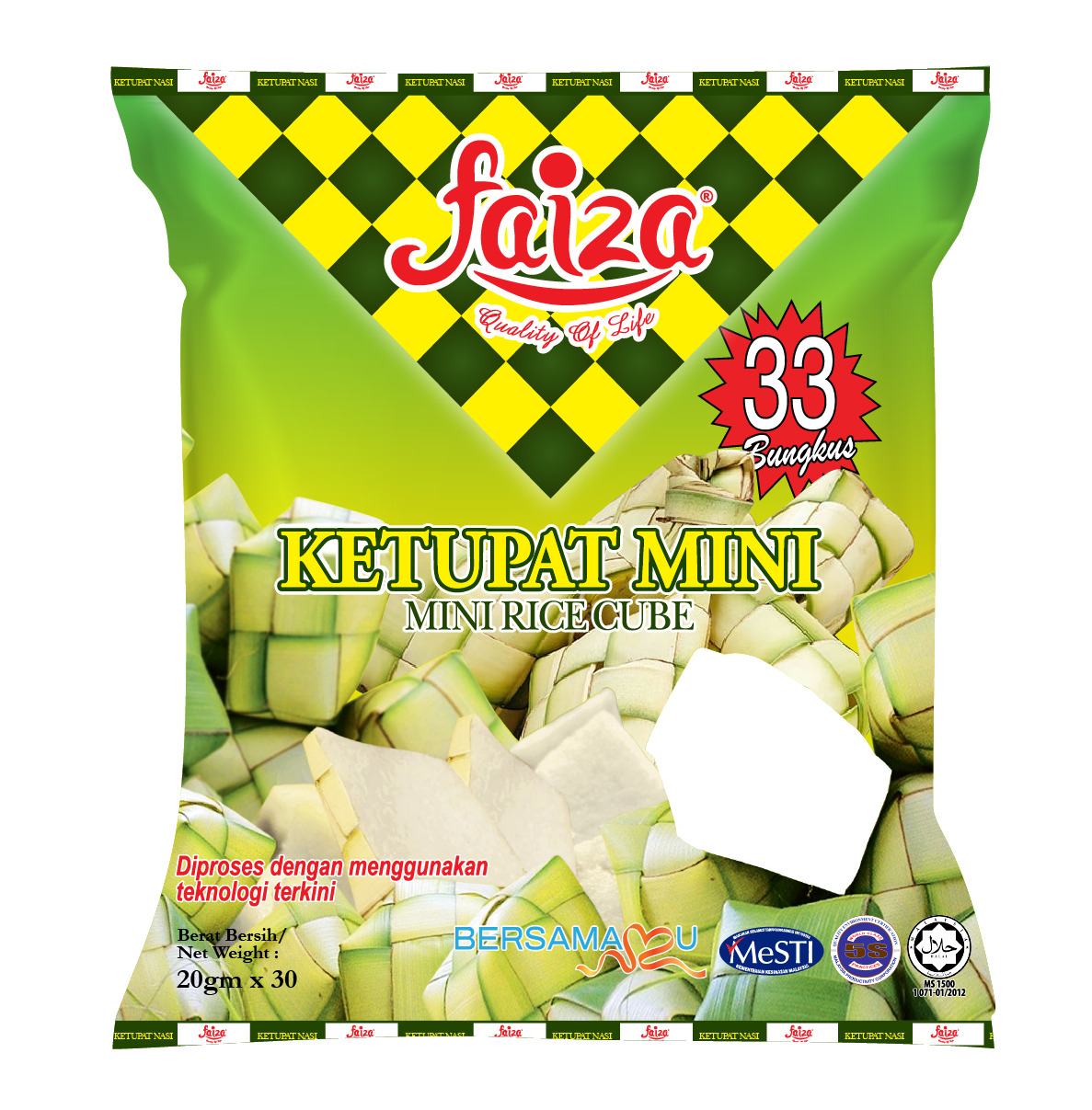 Ketupat Mini Faiza 20gm x 33 (Mini)