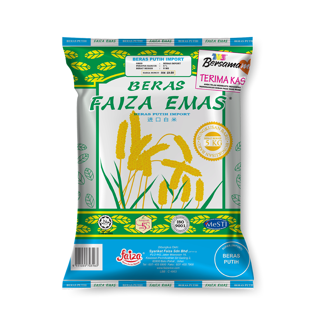Beras Faiza Emas Import 5kg