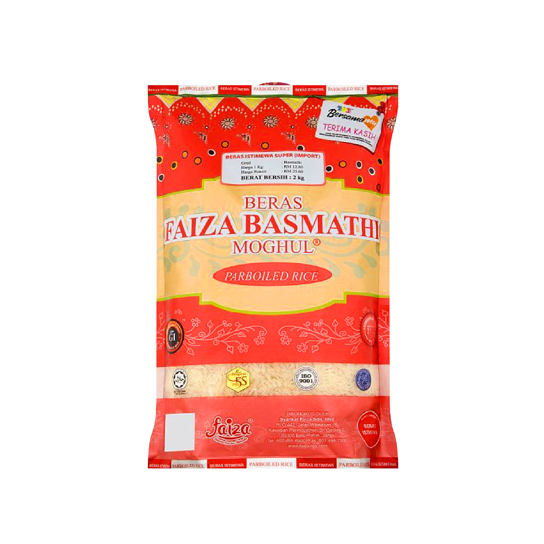 Beras Moghul Parboiled Basmathi 2kg Beras Moghul Parboiled Basmathi 2kg