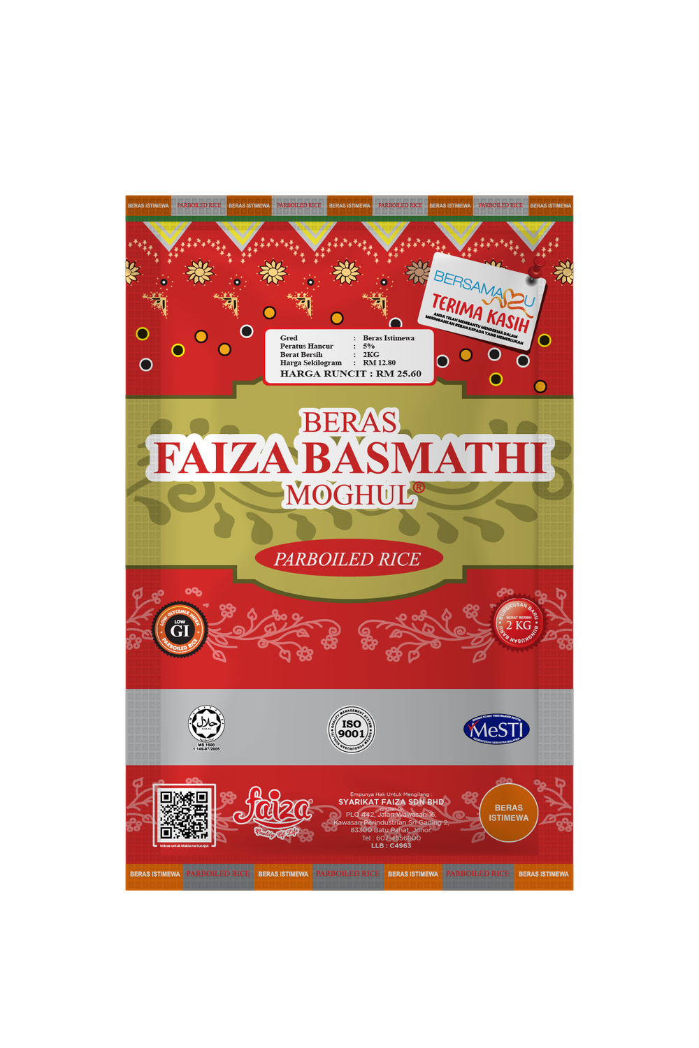 Beras Moghul Parboiled Basmathi 2kg Beras Moghul Parboiled Basmathi 2kg