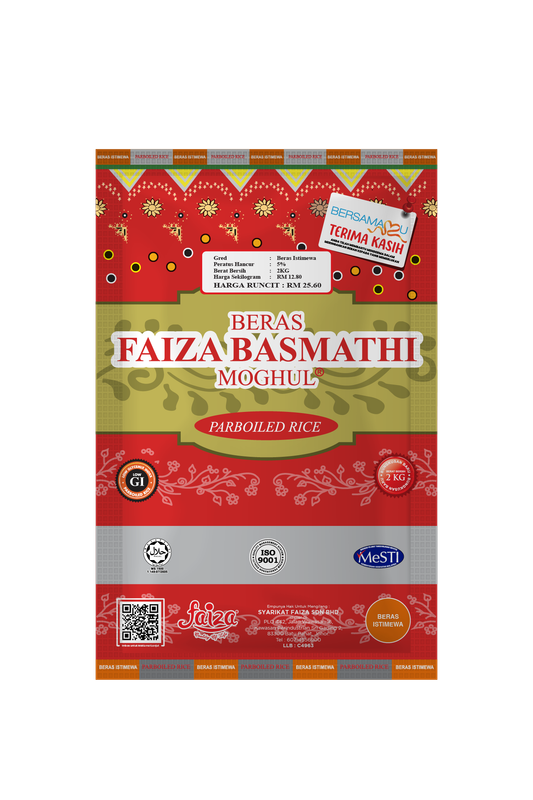 Beras Moghul Parboiled Basmathi 2kg