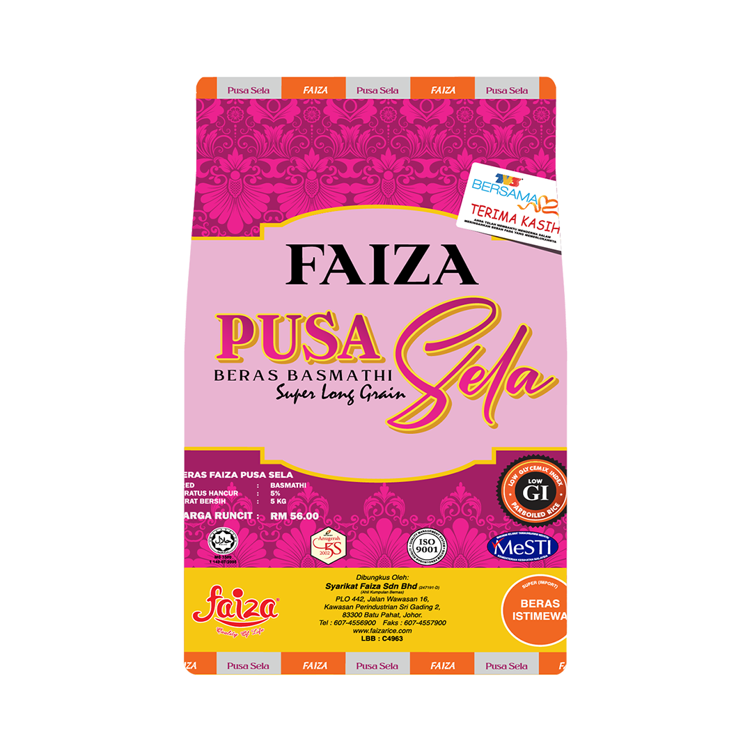 Beras Pusa Sela Faiza Basmathi 5kg Beras Pusa Sela Faiza Basmathi 5kg