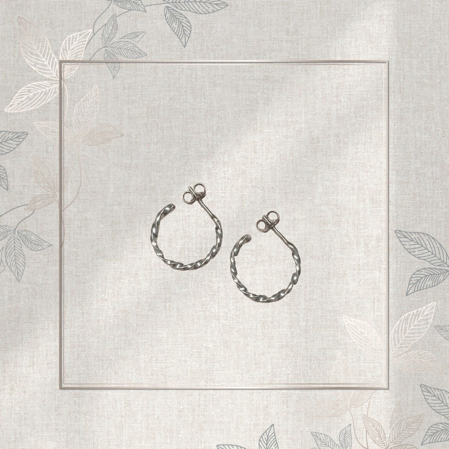 Twisted Silver Earring Hoops