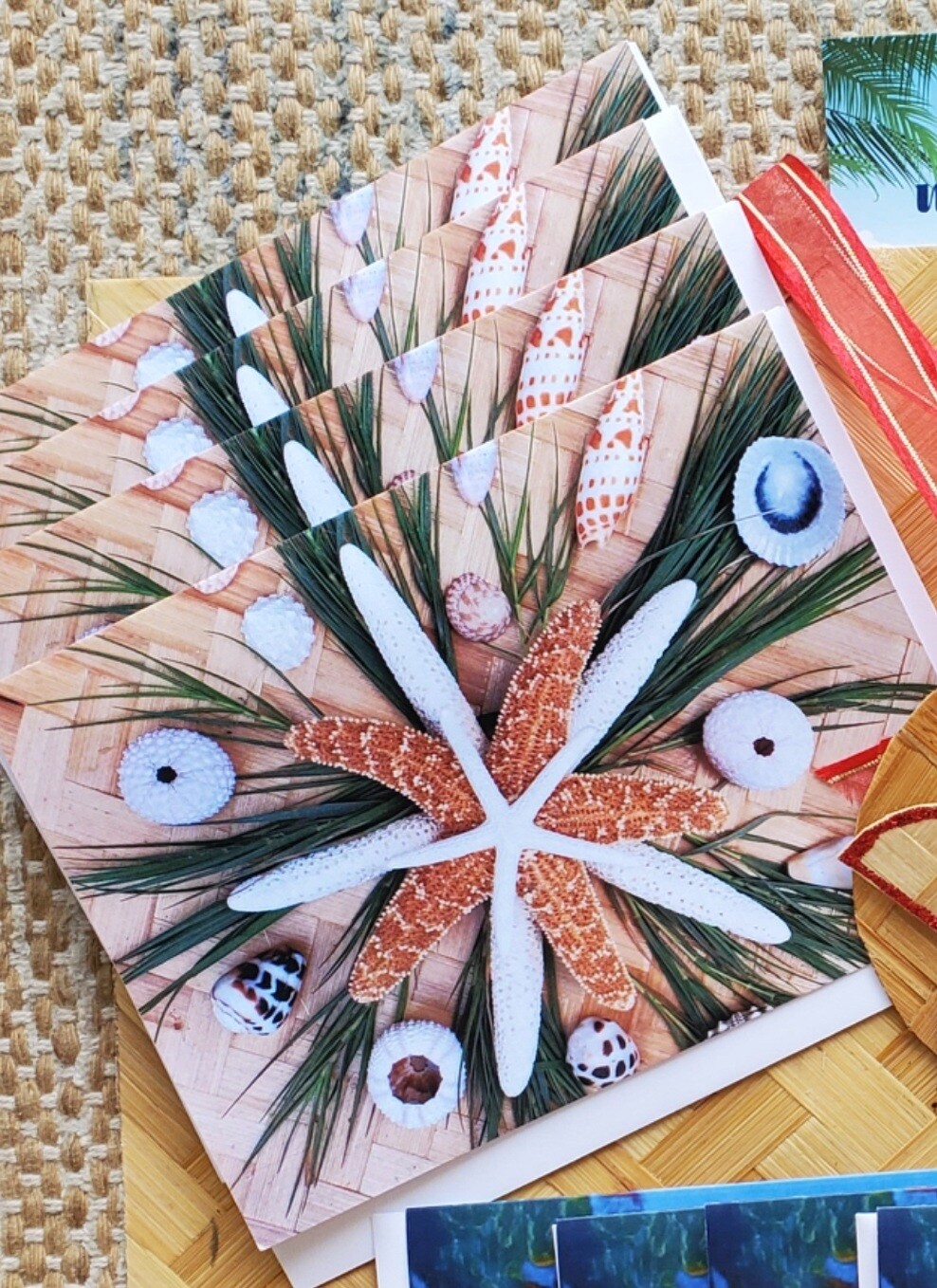 Seagrass, Sea Stars &amp; Hawaiian Seashells - 4 Pack