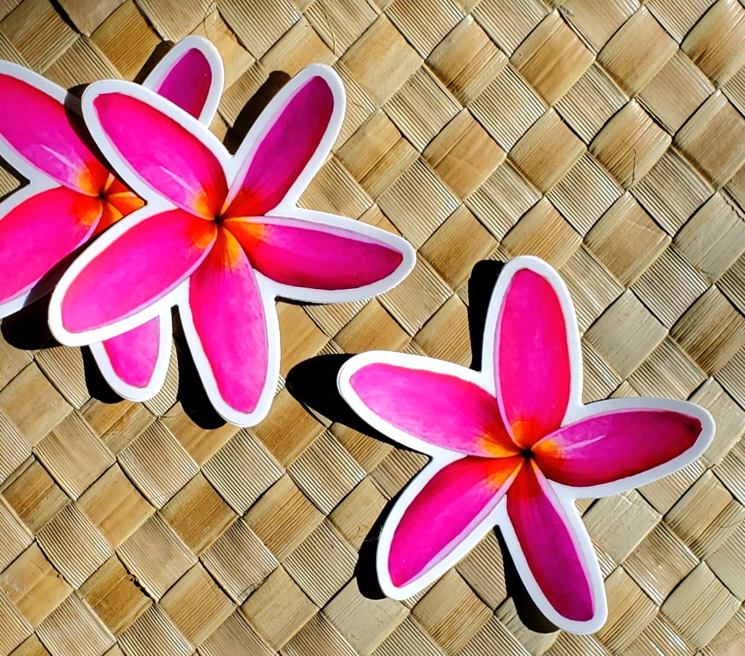 Fuchsia Plumeria - Sticker