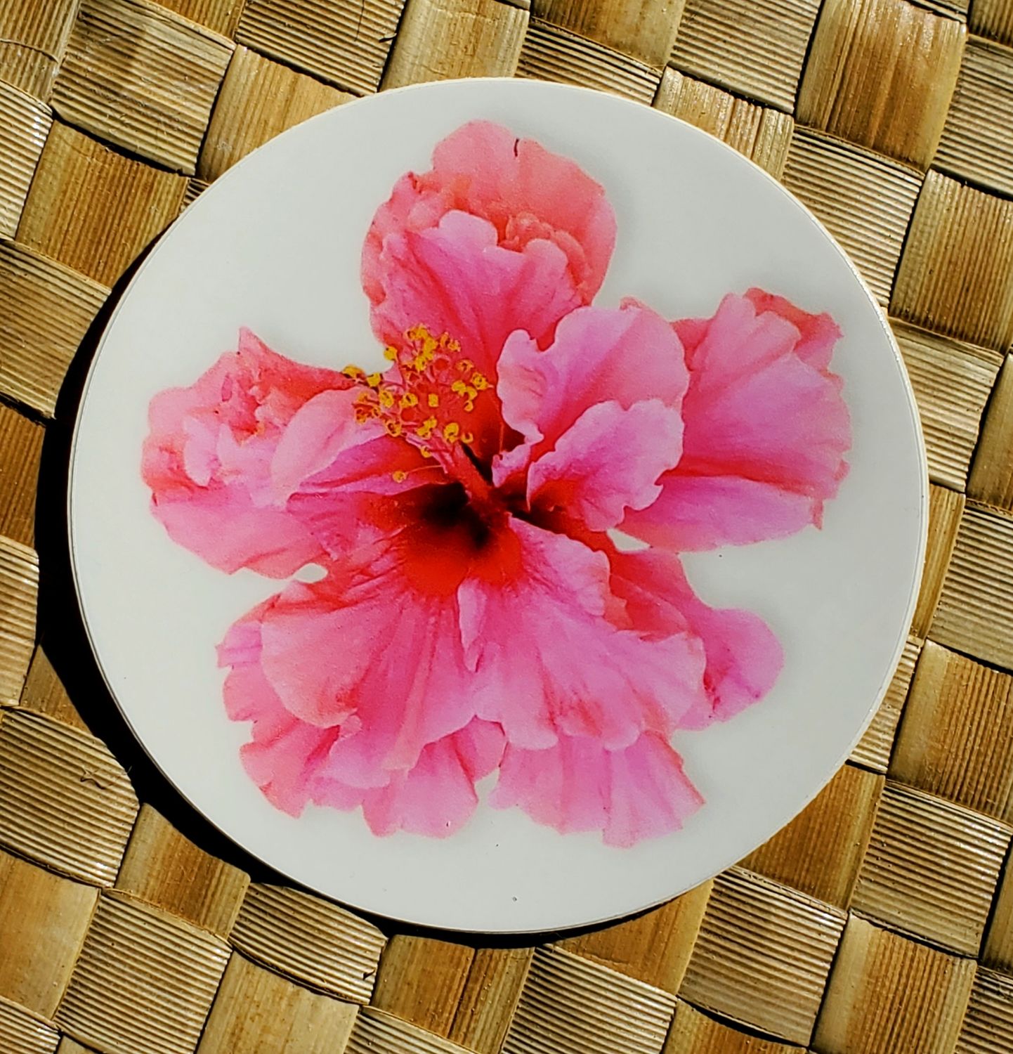 Pink Hibiscus Sticker