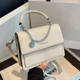 Frauen Luxusmarke große Kapazität Frauen Pu Schulter Umhängetasche Modekette kleine quadratische Tasche täglich elegant