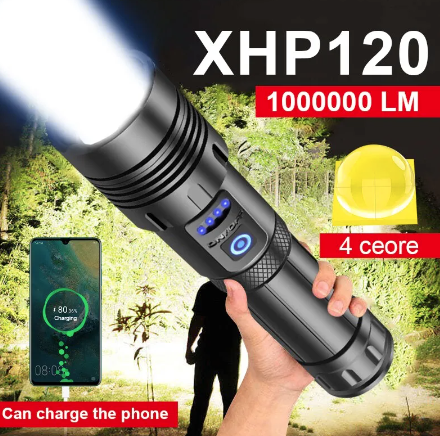 (Super Bright) LED Flashlight With Built In Power Bank