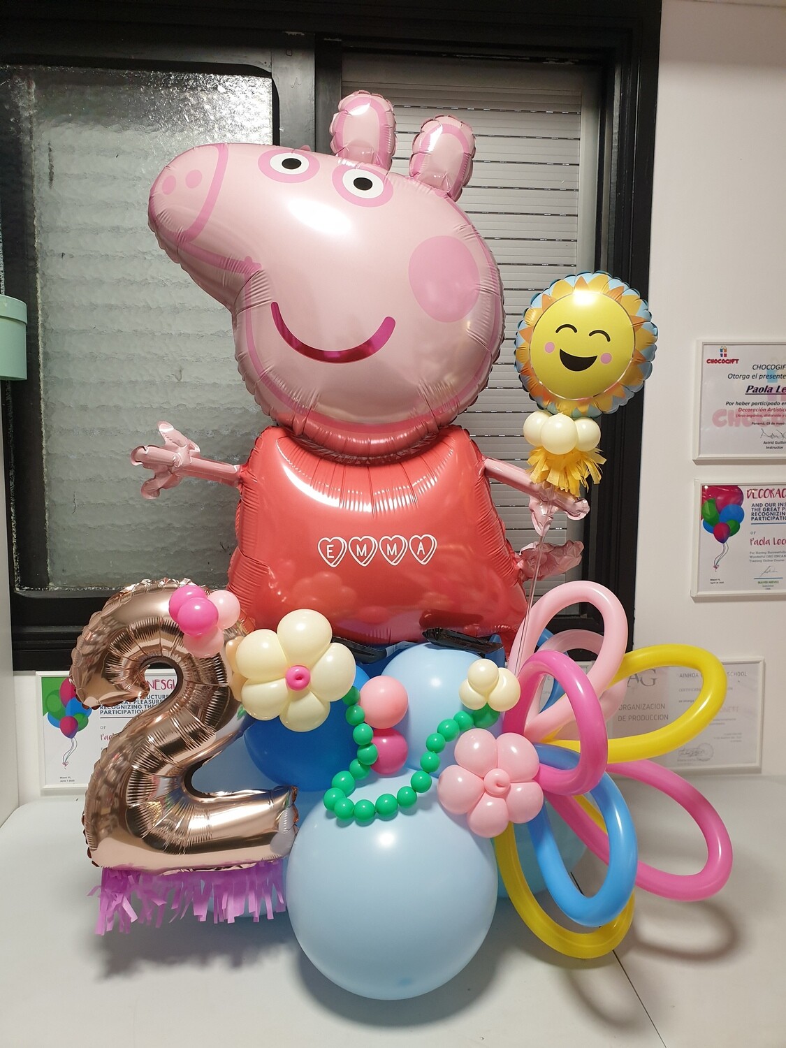 Arreglo de globos-Bouquet Personaje